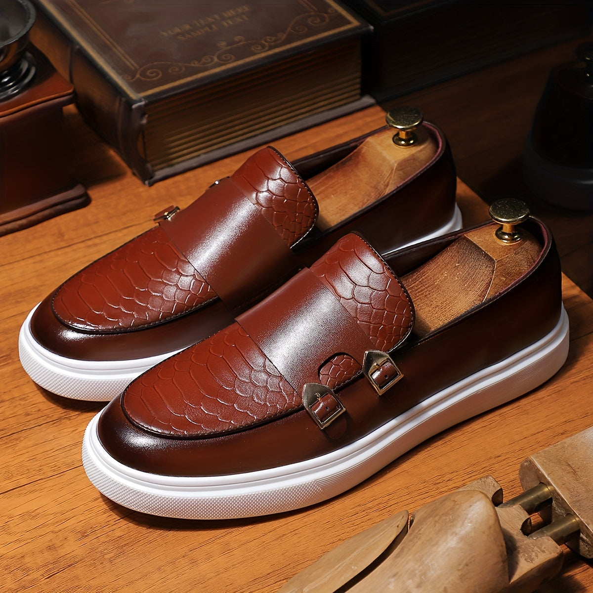 Men's All-Season Casual Slip-On Shoes with Rubber Sole