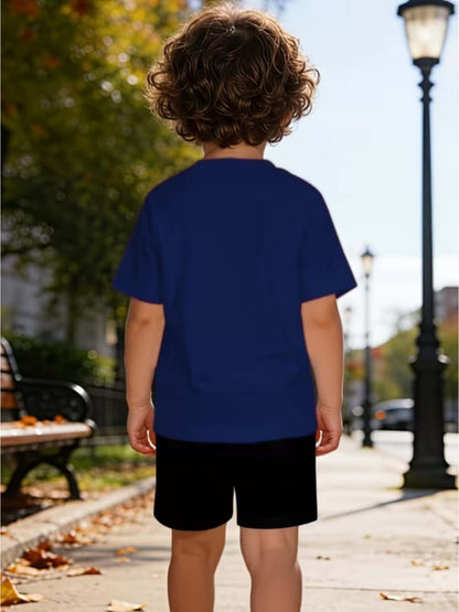 Baby Boy Summer T-Shirt & Shorts Set with Airplane Print