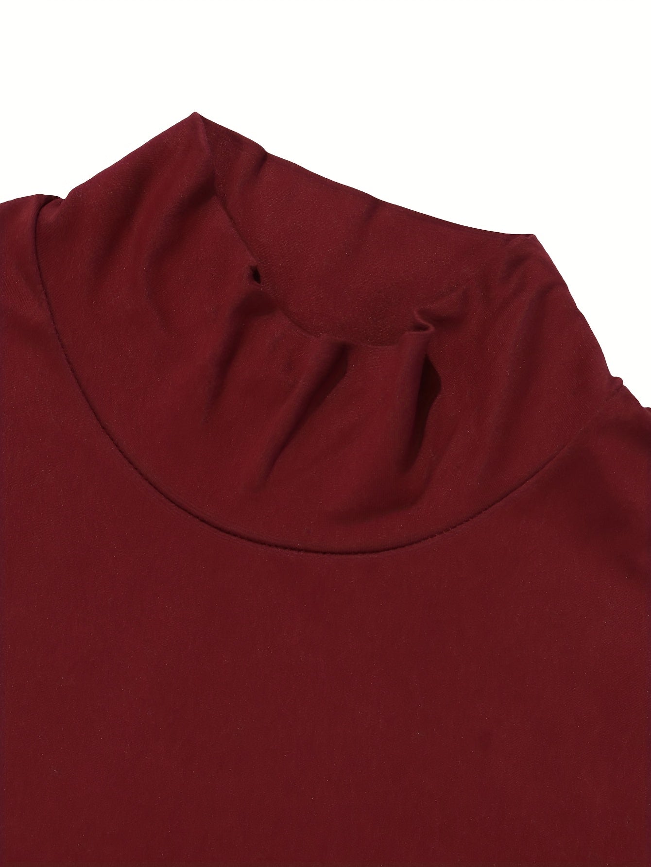 Men's Summer New Basic Solid Color Fashion Simple High-End Casual Sport Comfortable High-Neck Short-Sleeve Top - ayq