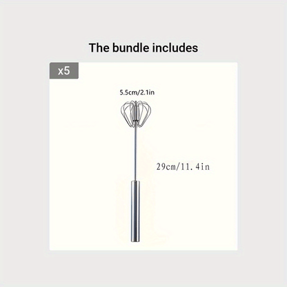Hand Whisk, Semi-automatic Whisk, Stainless Steel Whisk, For Household Mixing Mixer Press Mixer Household Milk Foam Maker Baking Tools for restaurant/food truck/bakery