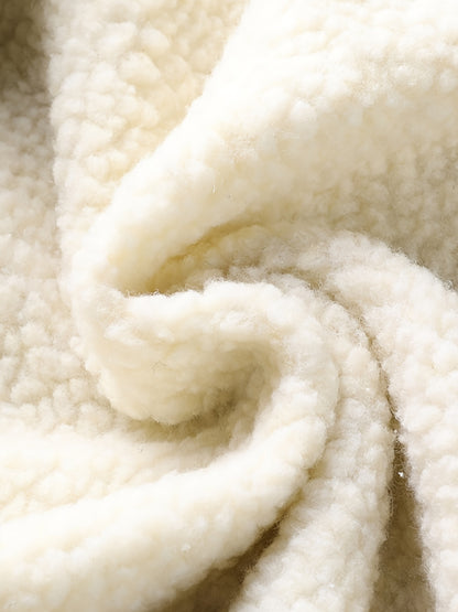 Men'S Heavy-Duty Winter Jacket with Fur-like Hood Collar - Thermal Insulated Cold Weather Coat, Full-Zip Front, Zippered Pockets - Beige/ for Everyday & Formal Outfits - Non-Stretch Outer Shell, Outdoor Outerwear, Casual Styl