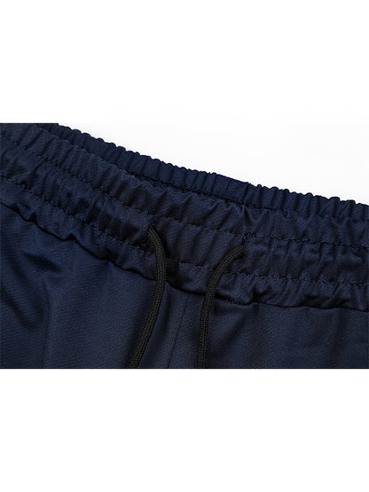 Men's Casual Sportswear Set - Polyester, Perfect T-shirt for Running and Home Leisure, Fitness Wear, Outdoor Activities, Workout Outfits, Stylish Sportswear, Comfortable Fit, Durable Construction, Two-piece Set, Active Lifest