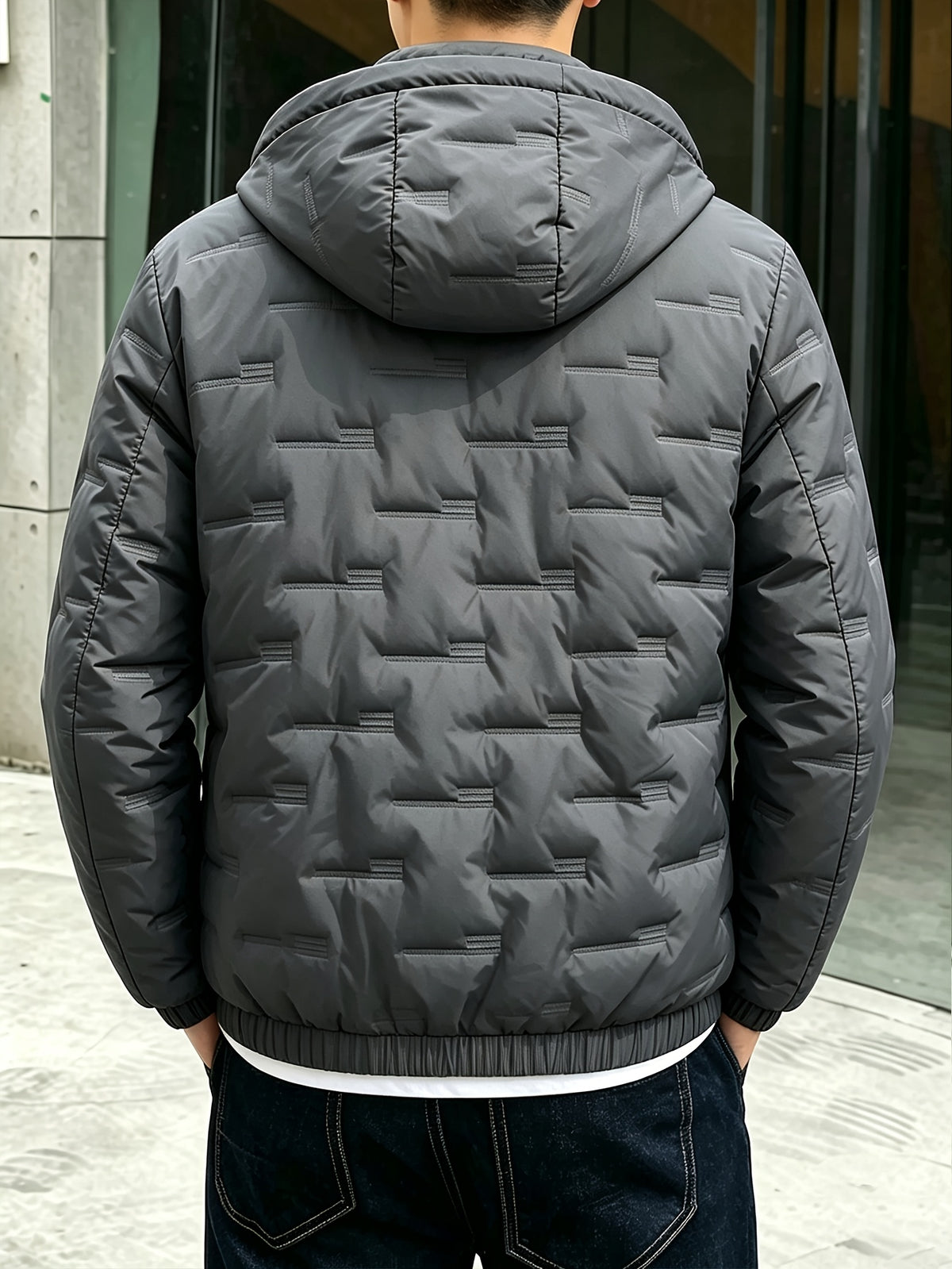 Men's Hooded Zipper Jacket for Fall Winter Outdoor Sports