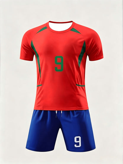 Men's Summer Casual Sportswear Set - Polyester T-Shirt & Shorts