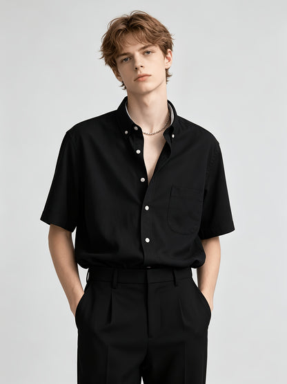 Teen Boys Short Sleeve Button-Down Oxford Shirt Casual Summer