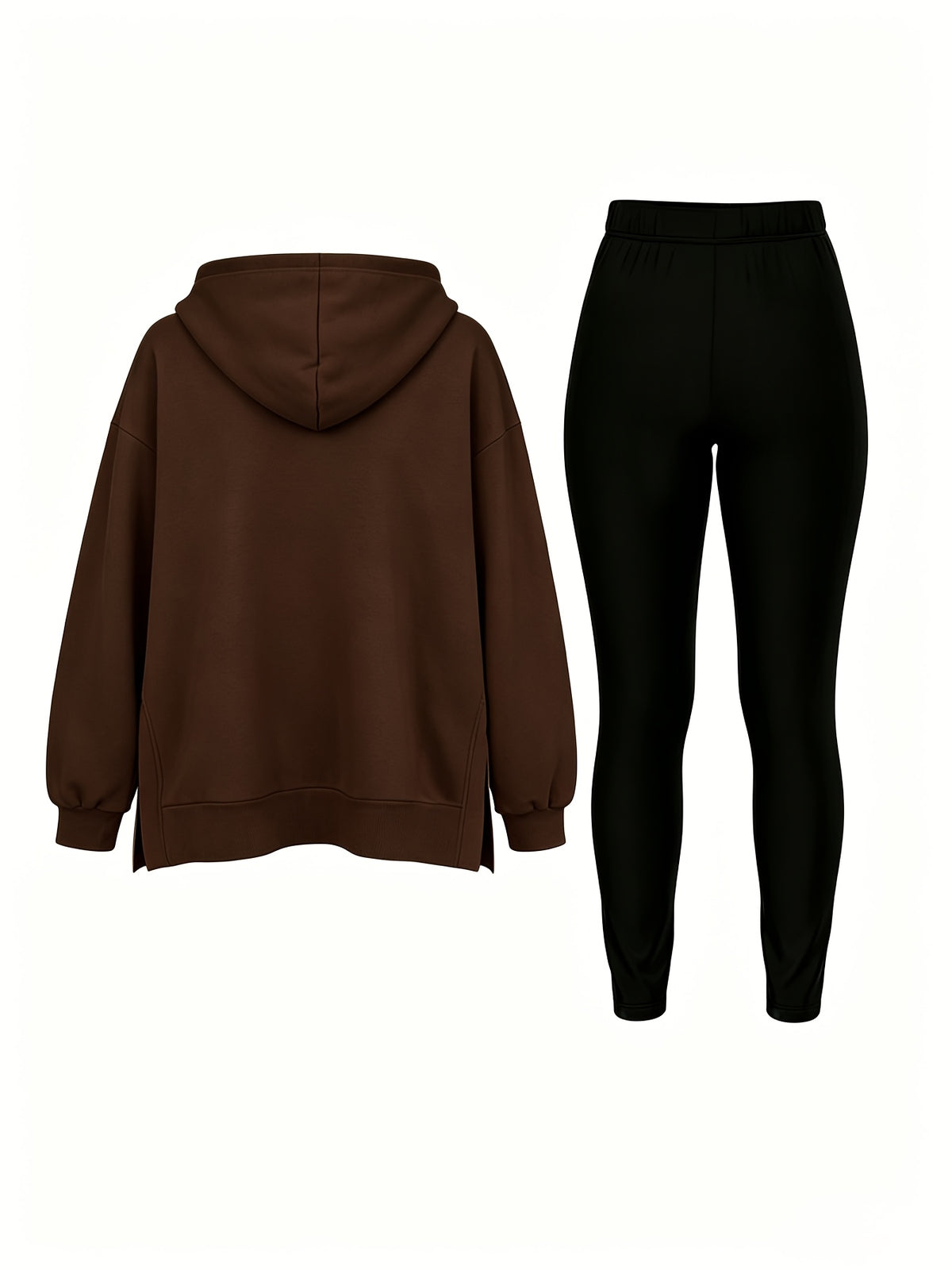 Casual Hooded Sweatshirt and Fitted Pants Set for Fall/Winter - ayq