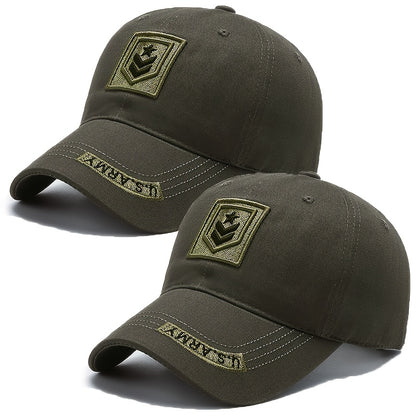 Men's Lightweight Adjustable Baseball Hats Set of 2 - Embroidered Desi