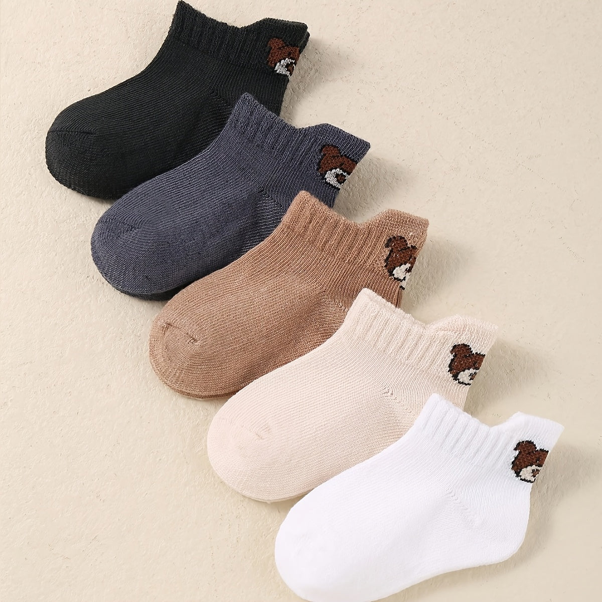 5 Pairs Breathable Knee-Length Socks for Baby Spring Summer - ayq