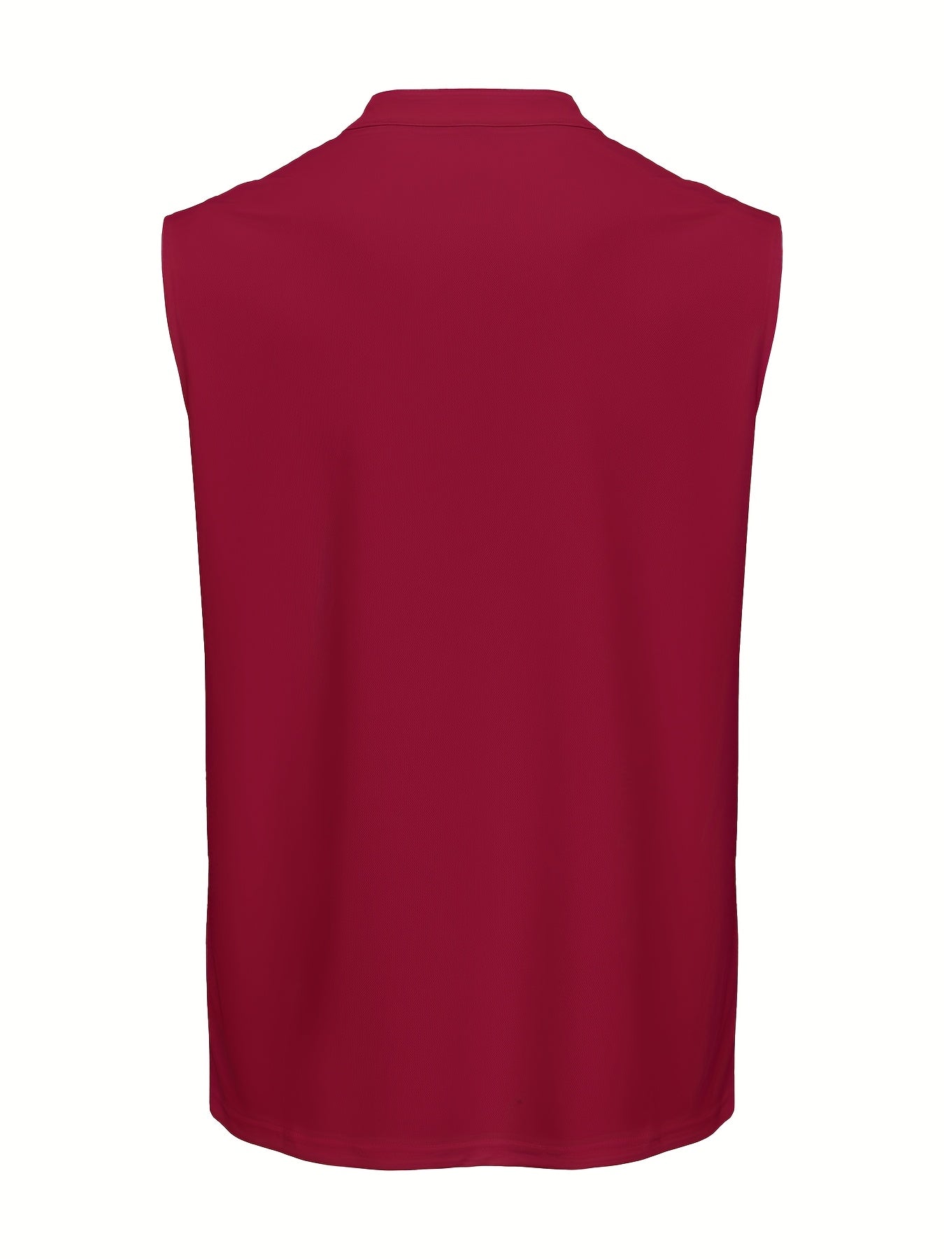 Men's Sleeveless V-Neck Shirt with Quarter Zip - Lightweight Summer To