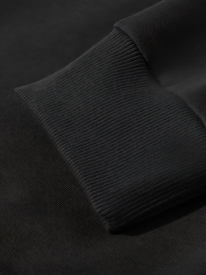 Men's White Christmas & New Year Oversized Sweatshirt - Long Loose Fit Casual Sweater with Pocket, Red Polka Santa Hat & Holly Berry Logo, Pink Heart Accent - Holiday Party Winter Wear (Machine Washable)