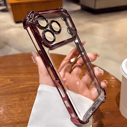 Luxury Shockproof Transparent Phone Case with Wireless Charging