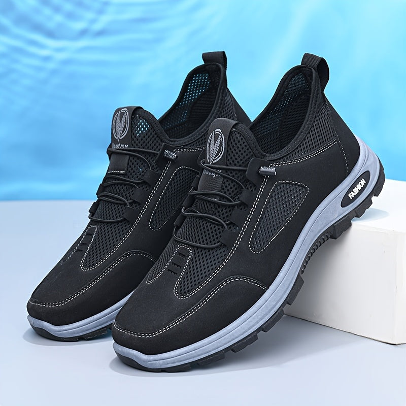 NeoFlex Men'S Breathable Running Shoes - Elastic Weave Upper  Cloud Cushion Technology, Lightweight Low-Top Design for Gym, Workout, Streetwear - All-Season Comfort, Gym Footwear, Sleek Sporty Look, Durable Rubber Sole