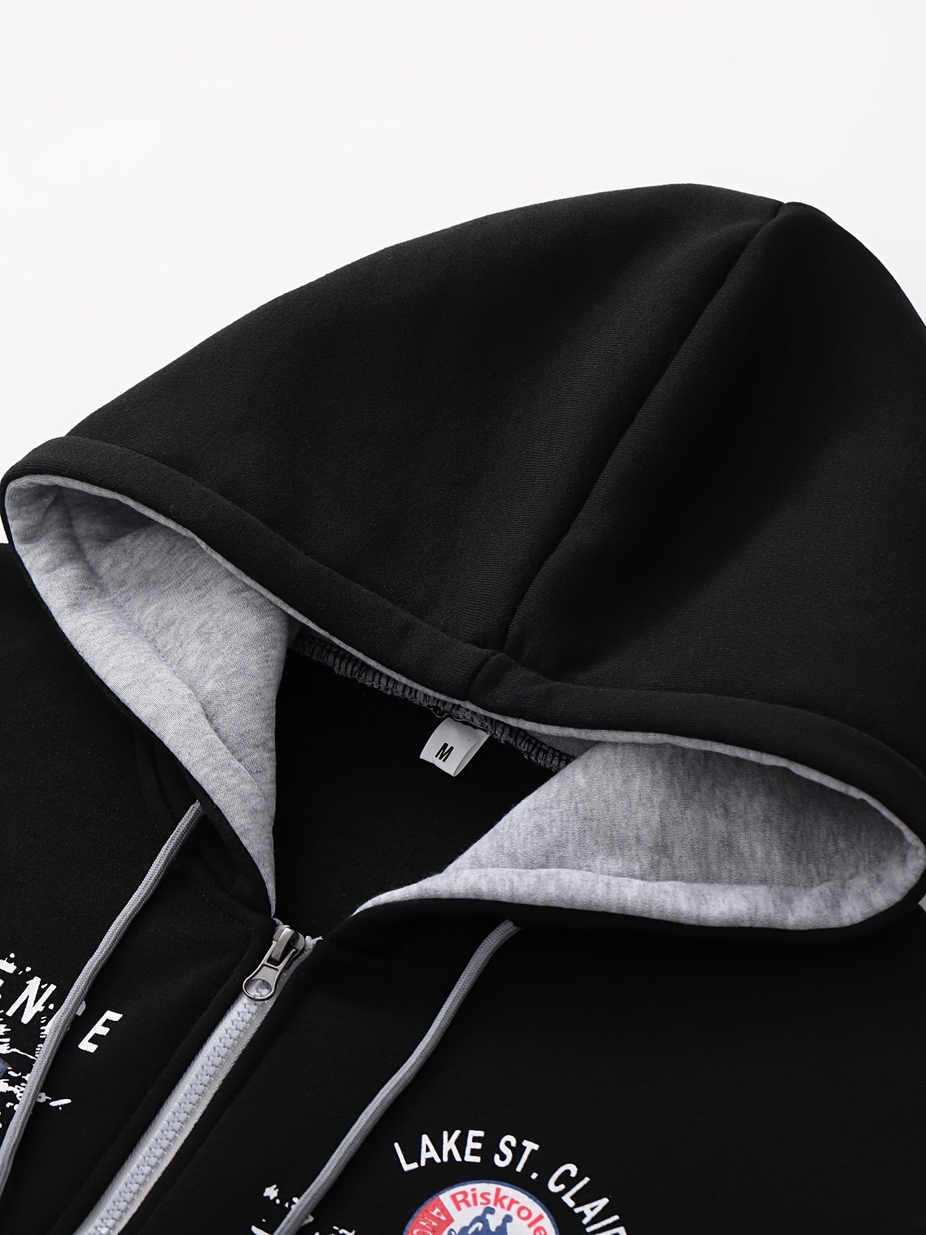 Men's Hooded Letter Print Tracksuit, 2pcs Casual Sports Set, Fashion Hoodie With Full-zip And Elastic-waist Pants, Regular Fit, Outdoor Cloth