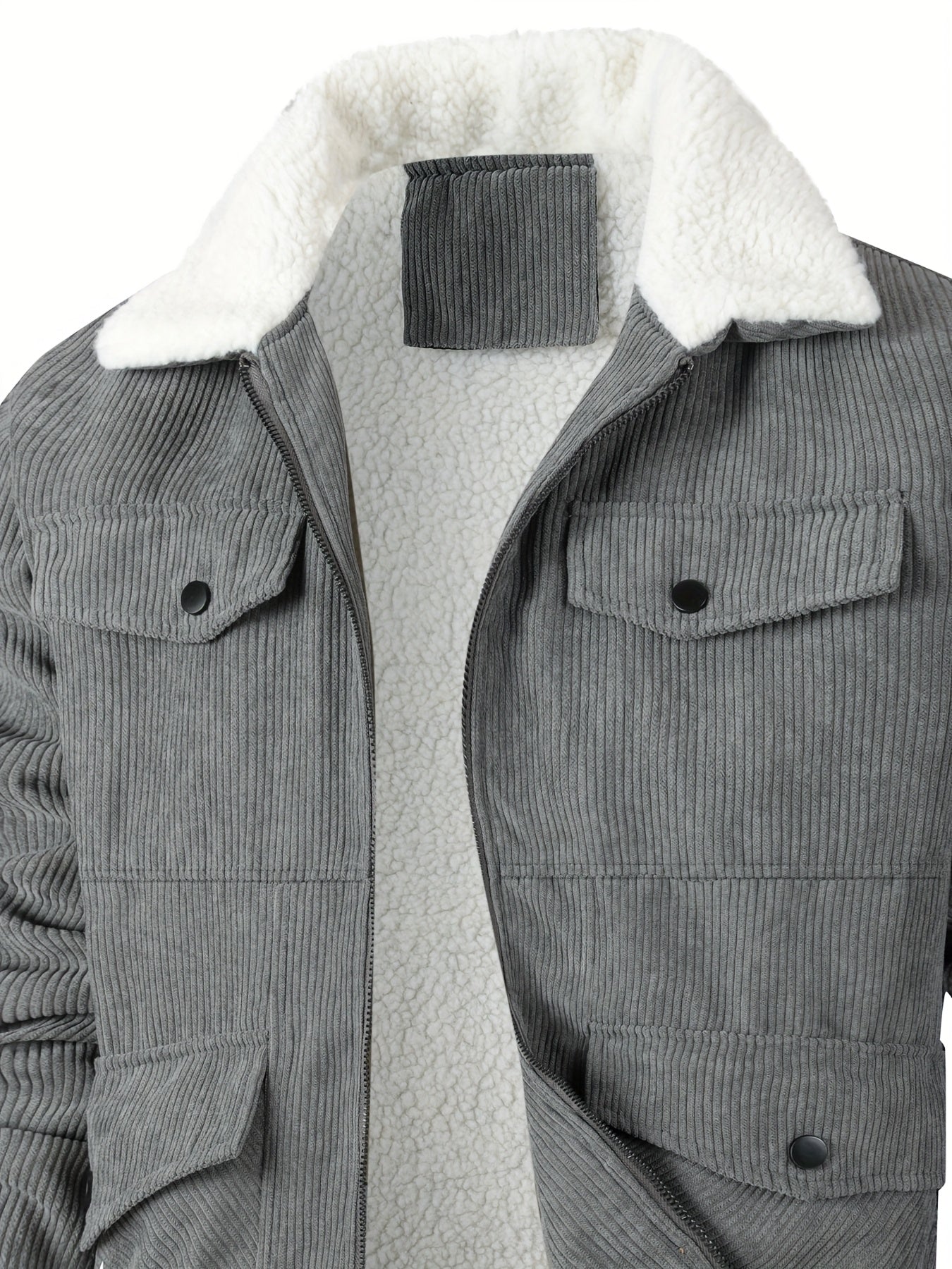 Men'S Heavy-Duty Thermal Jacket - Windproof & High Quality Winter Coat with Zipper Closure, Multi-Pocket Design, Non-Stretch Fabric - Cold Weather Outerwear for Everyday, Thick, Windproof Jacket, Casual Outerwear, Durable Con