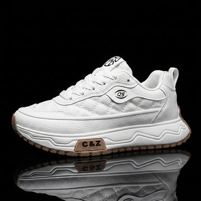 Men's Casual Lace-Up Athletic Shoes with Thick Non-Slip Sole