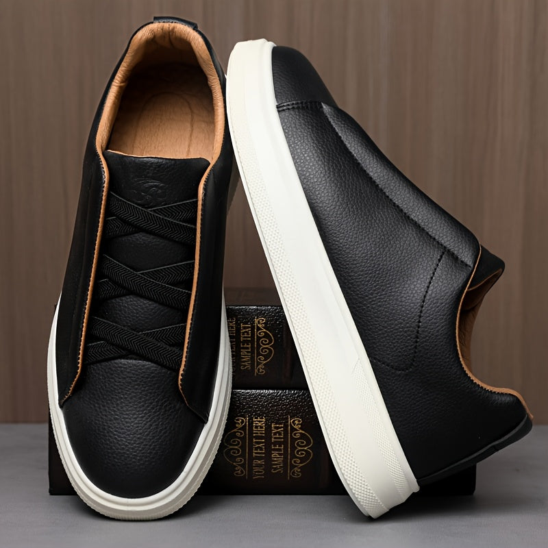 2025 New Men'S Breathable Genuine Sneakers - Summer Versatile Trendy White Shoes / Slip-On Casual Sports Shoes - ayq