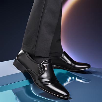 Men's Business Slip-On Loafers Pointed Toe Comfortable Shoes