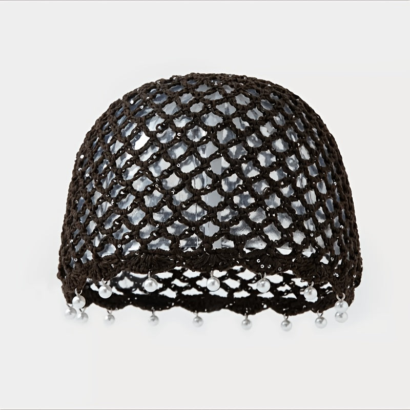 Bohemian Summer Breathable Knit Sequin Beanie Cap