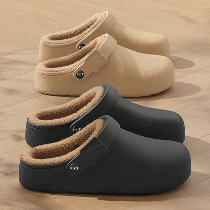 Men's Casual Unisex Slippers with Plush Lining and Thick EVA Sole