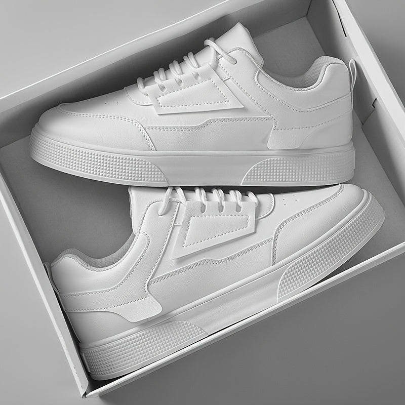Men'S Stylish Low-Top Sneakers - Comfortable, Versatile Lace-Up with Durable PVC Sole, Ideal for Outdoor Activities, Casual Wear, and Skateboarding, Casual Footwear   Minimalist Design   Comfortable Footwear