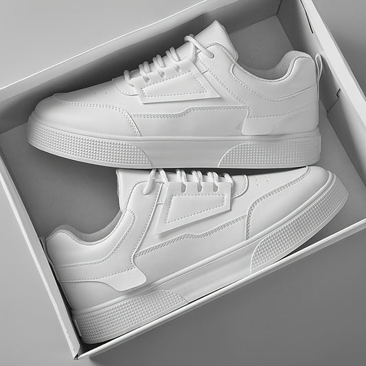 Men'S Stylish Low-Top Sneakers - Comfortable, Versatile Lace-Up with Durable PVC Sole, Ideal for Outdoor Activities, Casual Wear, and Skateboarding, Casual Footwear   Minimalist Design   Comfortable Footwear