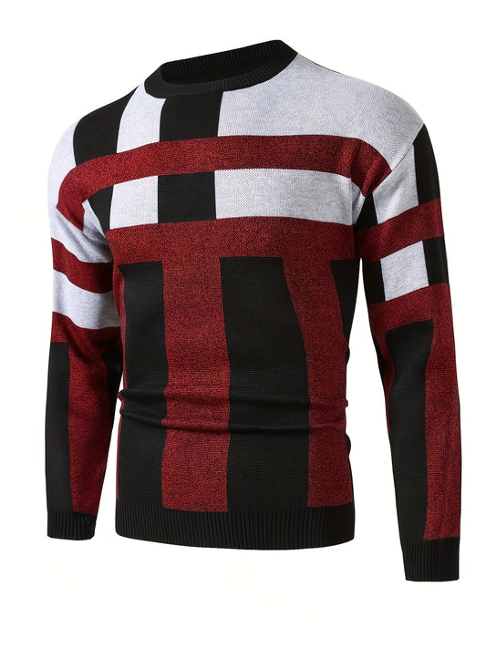 New Cross-Border Autumn And Winter Men'S Stylish Jacquard Sweater, Casual Pullover