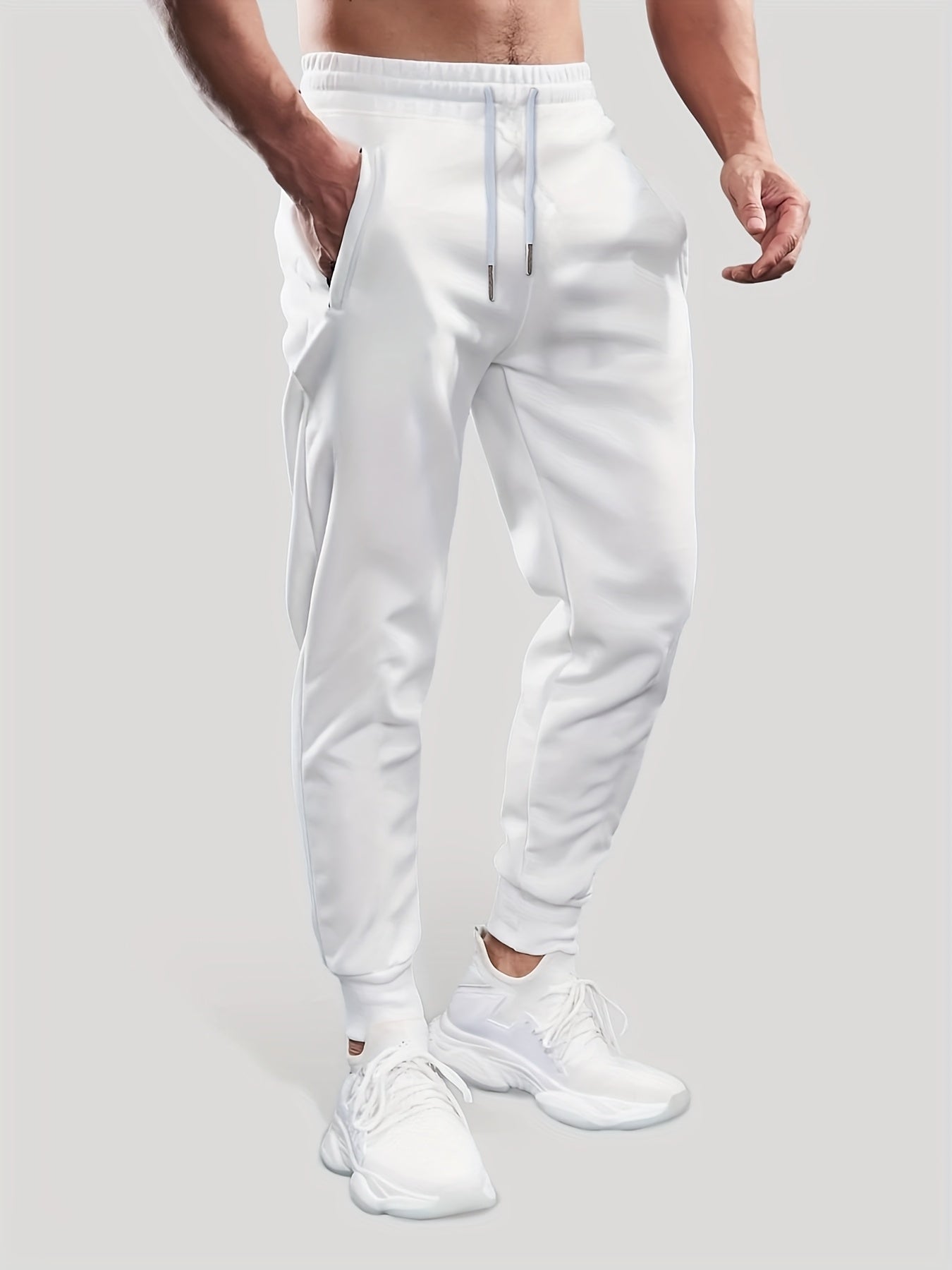 Men's Slim Fit Multi-Pocket Joggers - Lightweight Stretch Knit