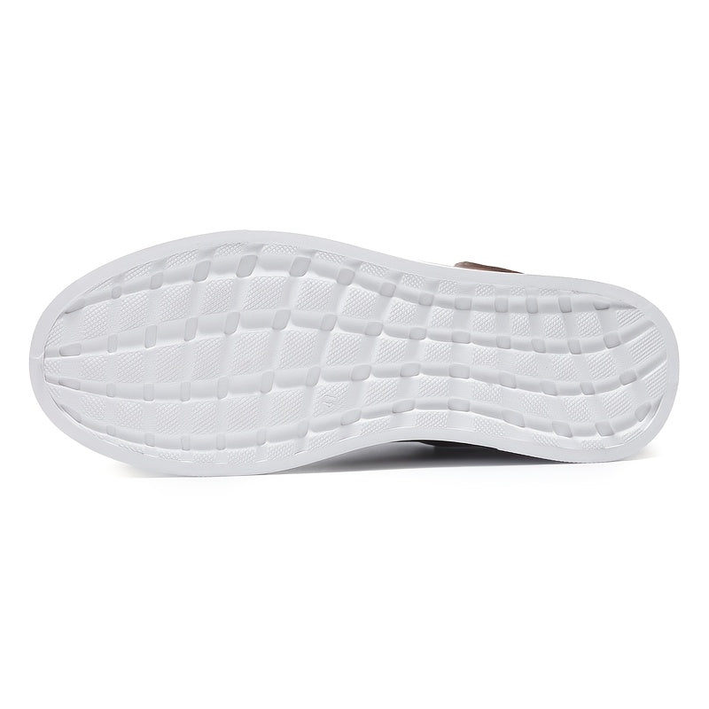 Men's Casual Lace-Up Sneakers with Durable Soft Sole, All-Season