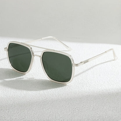 Unisex Double Bridge Polarized Sunglasses with TAC Lenses