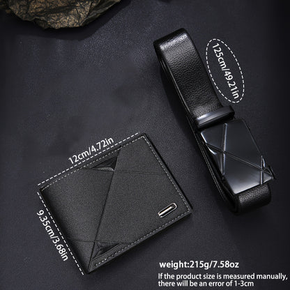 3pcs Men's Luxury Accessory Bundle: Wallet, Belt & Watch Matching Set - Elegant Complete Outfit for Daily Wear, Special Occasions & Gift (Wallet, Belt, Watch) - No - Stylish & Convenient for Modern Men