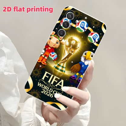 FIFA World Cup 2026 TPU Phone Case with Trophy & Mascot Design