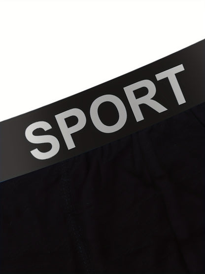 Men's 4-Pack Cotton Stretch Trunk Underwear with Wide Elastic Band