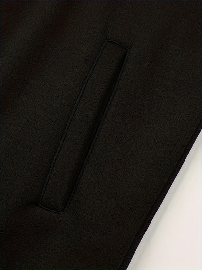 ' Casual Hooded Fleece Jacket with "KING" Print - &, Zip-Up, Long Sleeve, Regular Fit, Fall/Winter Outdoor Sports Coat, Casual Outerwear, Coat for Teenager, For Teenager, For Teenager