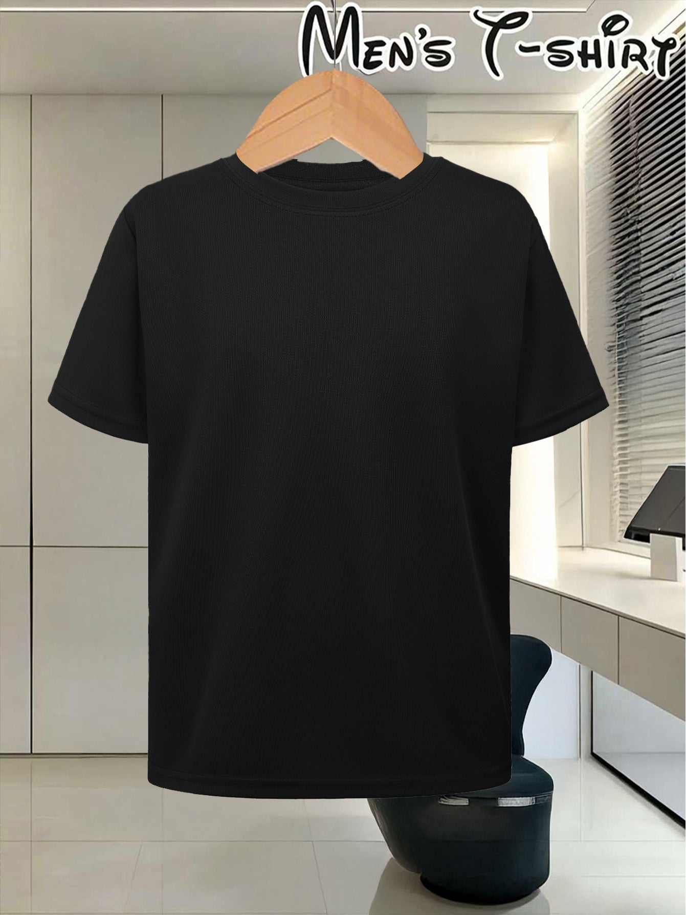 Men's Custom Polyester Crew Neck T-Shirt - Casual Summer Wear