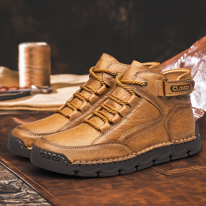 Men's Casual Mid-Top Lace-Up Rubber Sole Sports Shoes