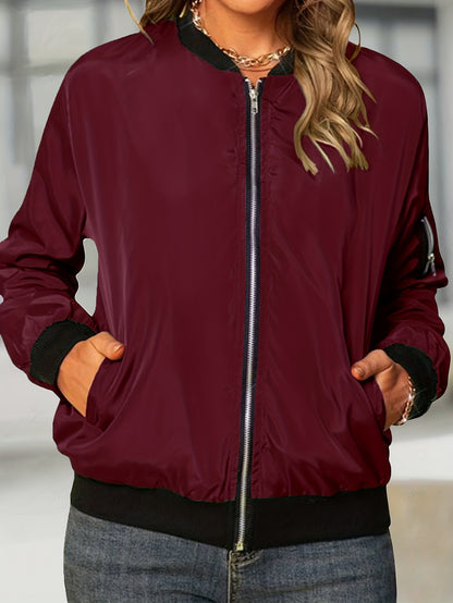 Women's Casual Windproof Jacket for Spring and Fall