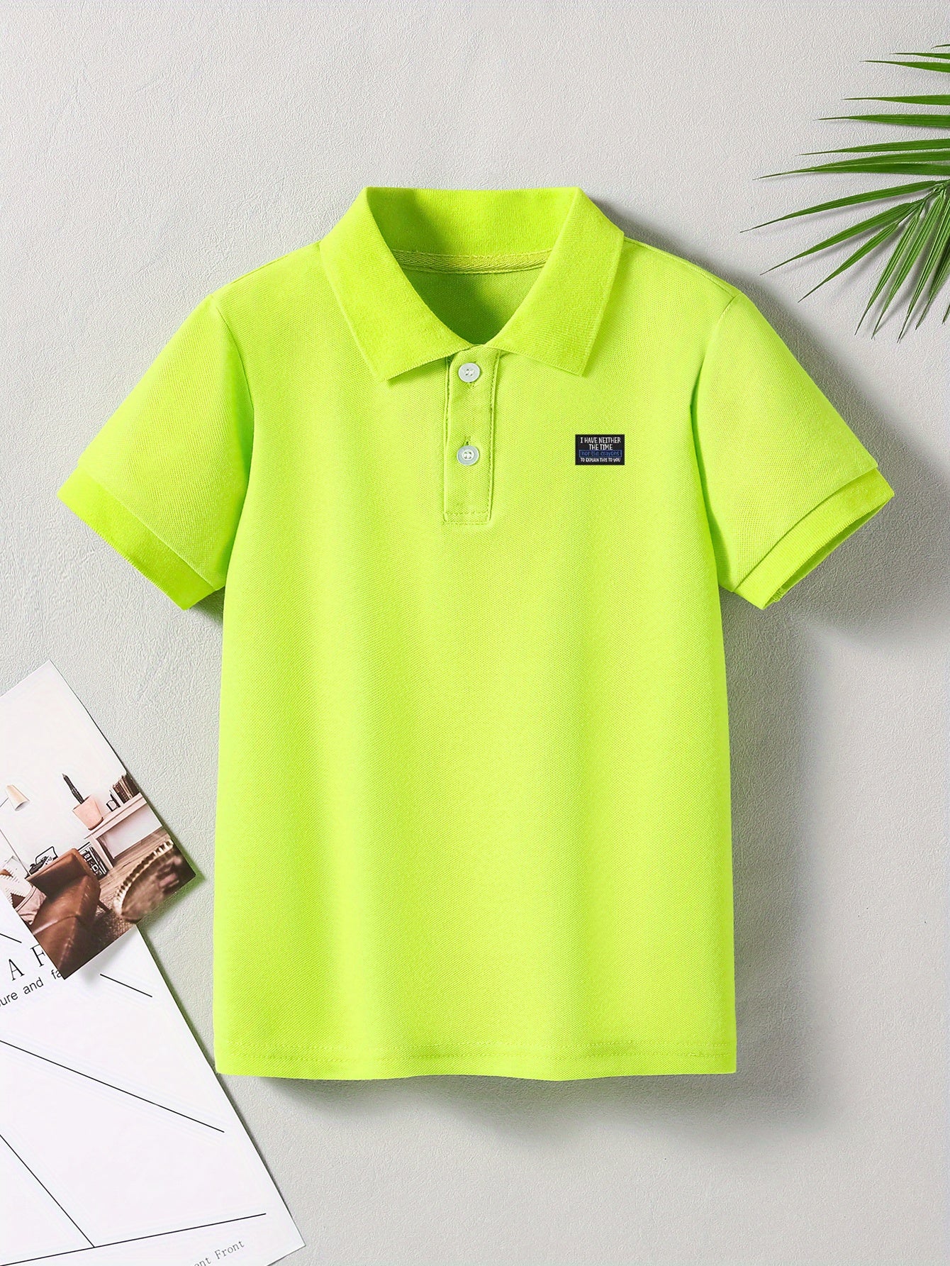 Kids' Summer Polo Shirt with Animal Print, Casual Fit