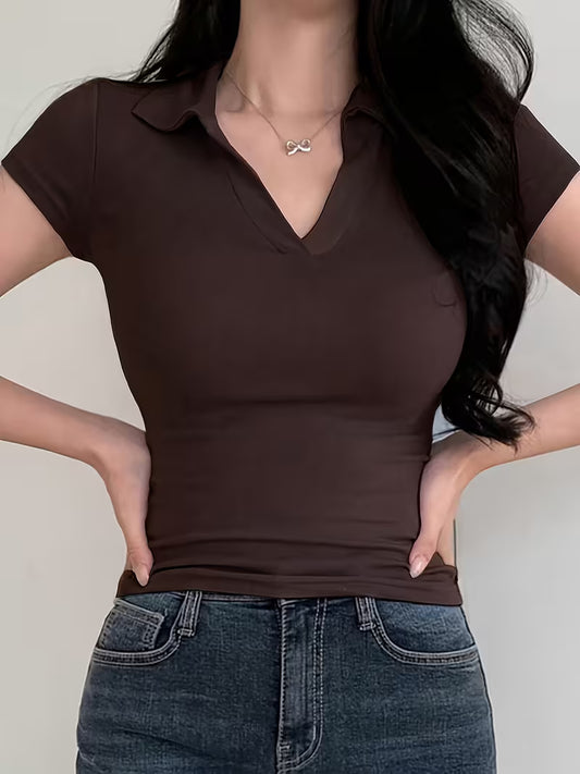 Women's Slim Fit Fashion Top - ayq