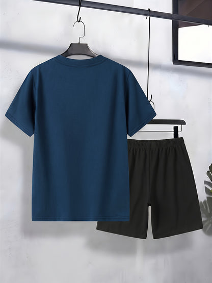 Boys' Cotton T-Shirt & Shorts Set Casual Spring Summer Outfit