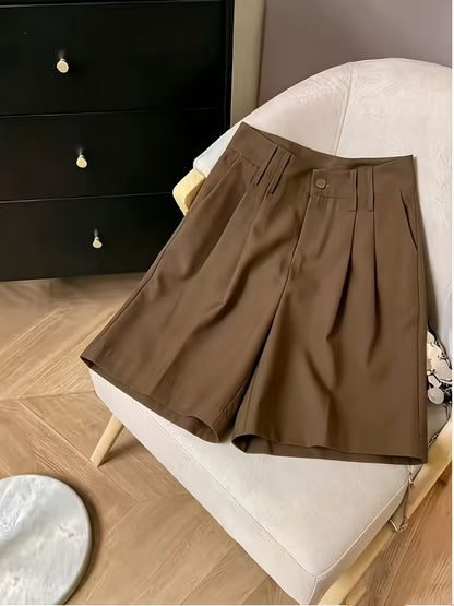 Women's Casual Wide-Leg Office Shorts for Spring-Summer
