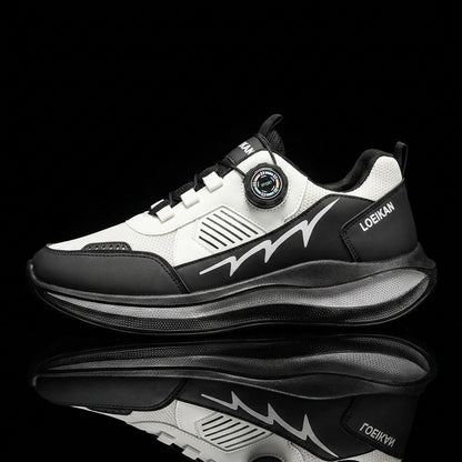 Men's Low-Top Casual Sneakers with Twist Buckle Design