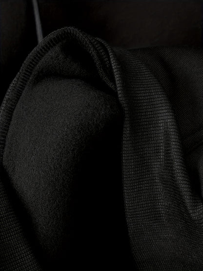 Men'S Trendy And Minimalist Triangular Striped Logo Hoodie And Sweatpants Set for Spring And Autumn, Featuring a Loose And Comfortable Design Suitable for Sports And Leisure, Machine Washable