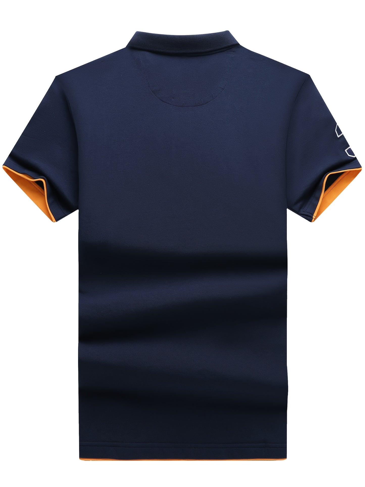 Men'S Short-Sleeve Polo Shirt with 95% And Embroidered Design - ayq