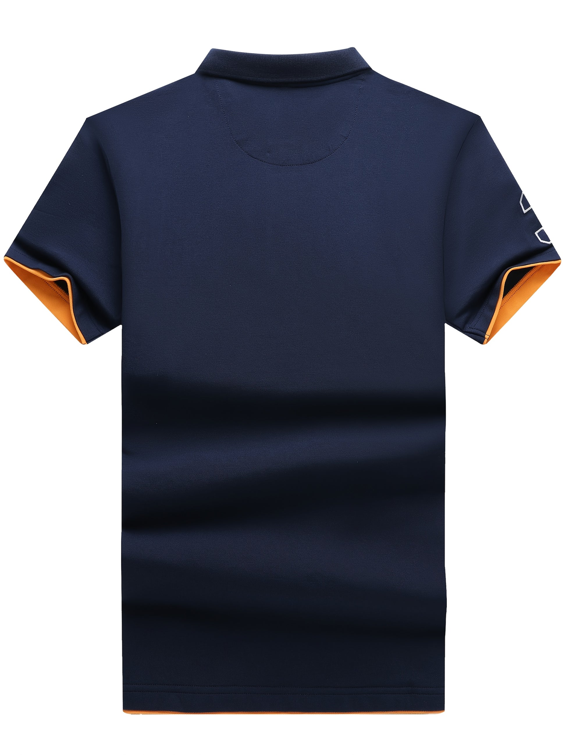 Men'S Short-Sleeve Polo Shirt with 95% And Embroidered Design - ayq