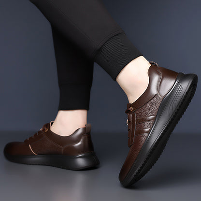 Men's Classic Derby Lace-Up Walking Shoes with Cushioned Sole
