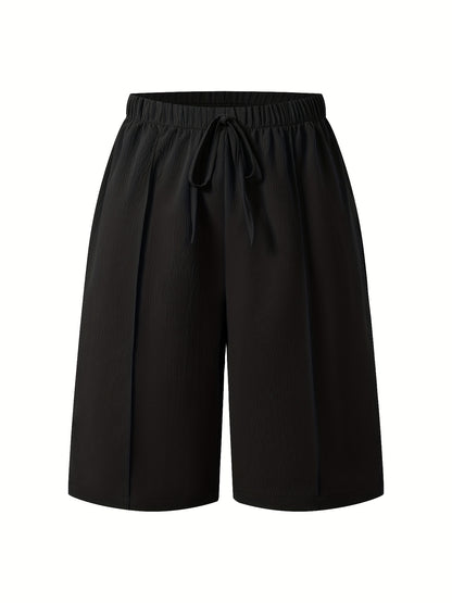 Women's Vacation Shorts Solid Color Polyester Lightweight