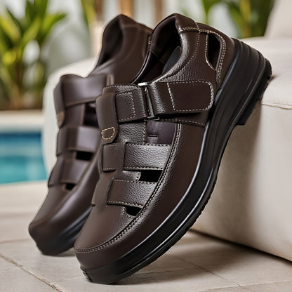 Men's Lightweight PU Slip-On Indoor & Beach Sandals