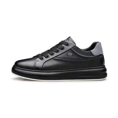 ZRO Zero Degree Men's Black Leather Casual Skate Sneakers