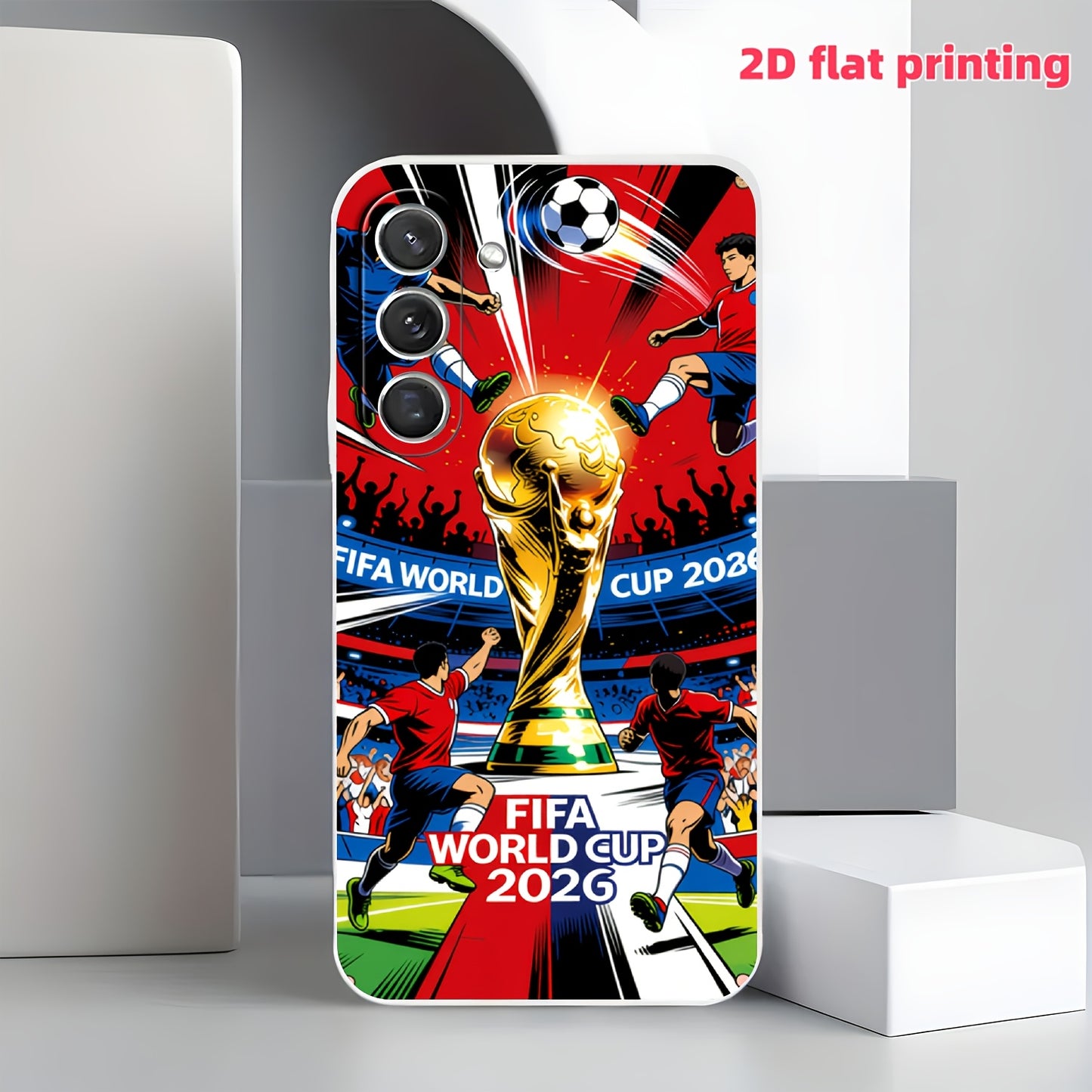 FIFA 2026 World Cup TPU Phone Case with Soccer Trophy Design