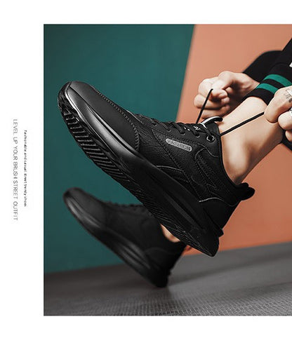 Fashion Casual Non-Slip Durable Men'S Shoes | Faux Upper, Rubber Sole, Lace Closure, Low Top Design - ayq